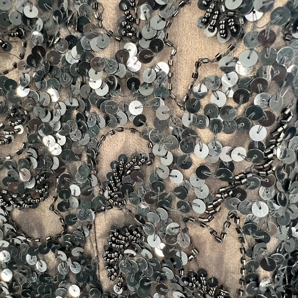 Scala beaded sequined long sleeve black dress size 10 - Picture 9 of 10